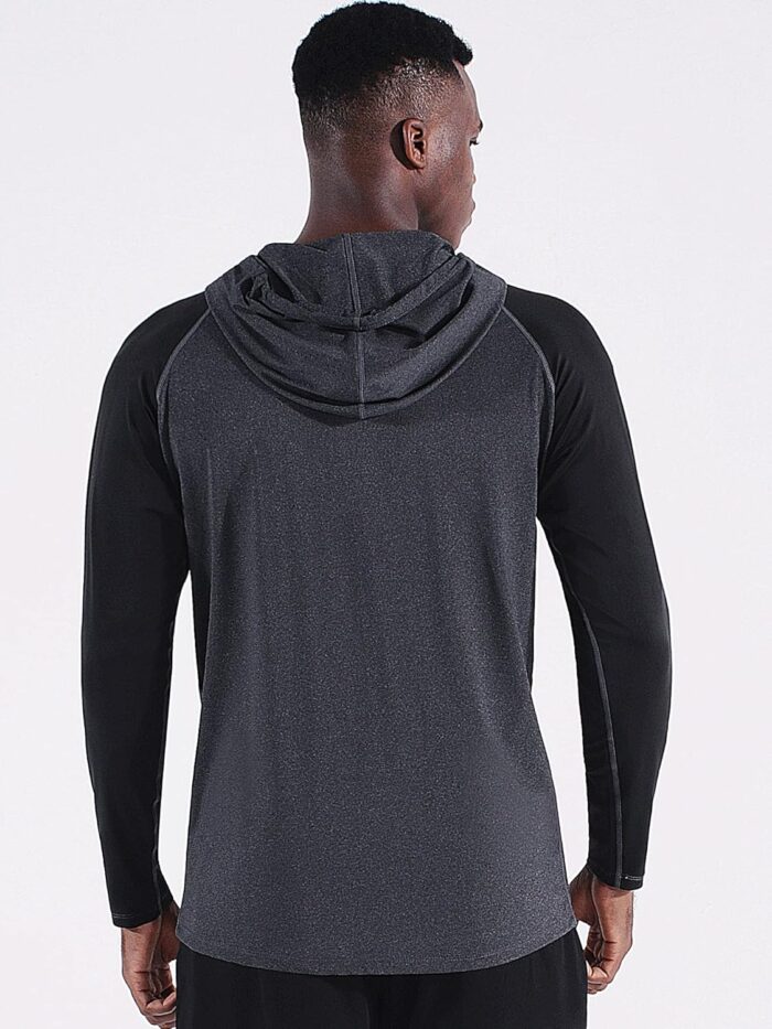 NELEUS Men's Running Shirt Long Sleeve Workout Shirts with Hoods - Image 5