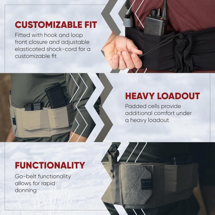 Vertx Mens Clutch Unity Tactical Belt, Modular Mission Belts for Men, Gun Holster Radio Mag Pouch for CCW Concealed Carry - Image 3