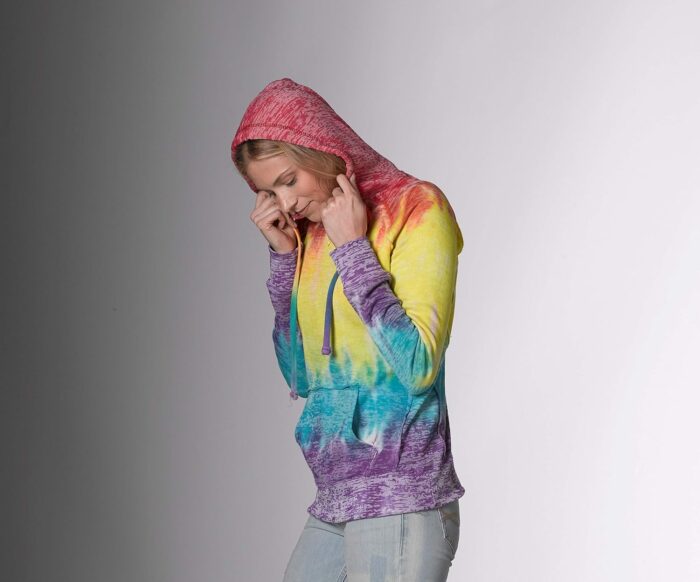 MV Sport Tie Dye Sweatshirts Hoodies for Women Rainbow Lightweight Pullover - Cotton Fleece Hoodie for Fall Winter Outfits - Image 5