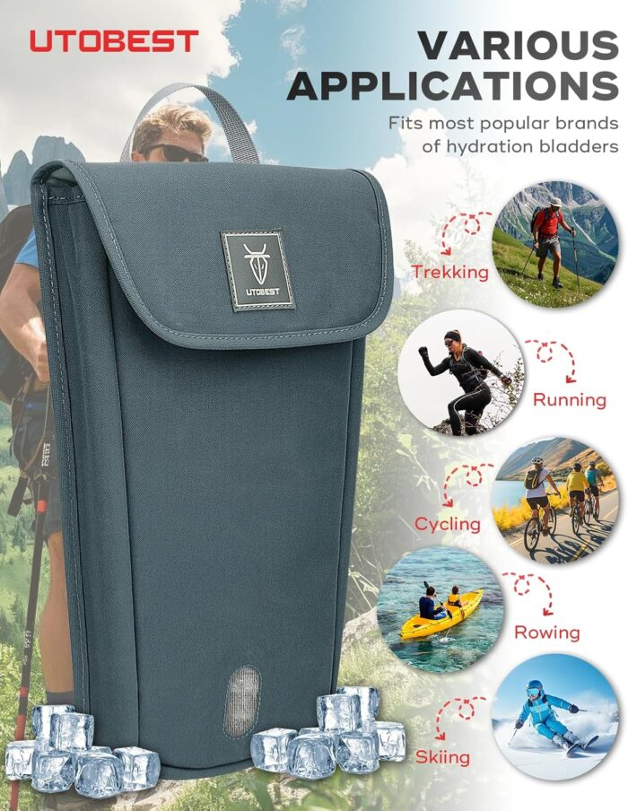 UTOBEST Insulated Insulation Bag, Fits 2L&3L Hydration Water Bladders, Lightweight & Water Resistant, Bladder is NOT Included - Image 7