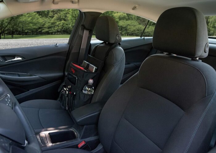 Tidify Car Front Seat Organizer [2023 UPDATED] with Dedicated Tablet and Laptop Storage Stabilizing Side Straps Soft Adjustable Shoulder Strap and Hardened Buckles Your Office Away from Office - Image 8