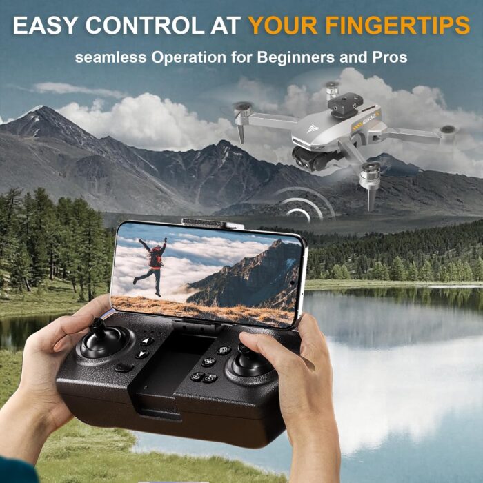 Brushless Motor Drone,90° Adjustable 4K FPV,APP control,40min Flight Time,Indoor Obstacle Avoidance,Optical Flow Positioning,Gesture Photography,360° Flip,Eyond-Range Loss Alert, Toys Gifts for Men Boys - Image 6