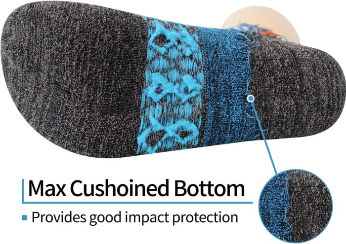 BIOAUM Men's Atheltic Socks Size 10-13 - 6 Pairs Cotton Quarter Socks for Running, Workout, Work - Image 4