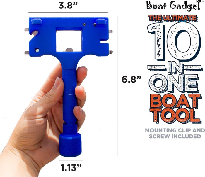 – This 10-in-1 Boat Tool Includes Beer and Wine Bottle Opener, Safety Whistle, Fishing Line Cutter, Marine Gas Cap Key & Other Essential Tools – Great idea for Boat Owners - Image 4