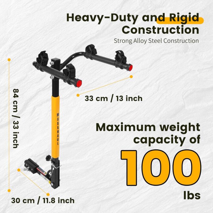 MaxxHaul 50025 Hitch Mount 2 Bike Rack For Cars, Trucks, SUV's, Minivans - 100 lb. Capacity - Image 2