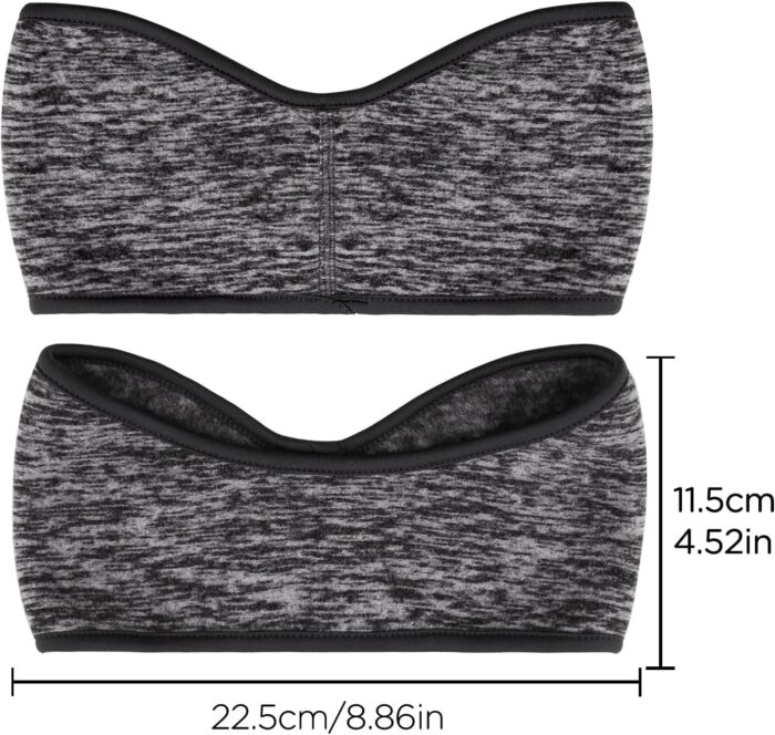 SAVITA 2 Pack Ear Warmers Headband Stretchy Ear Covers Sweatband Ski Winter Headband Earmuff Workout Headbands Moisture Wicking Thermal Sport Headbands for Women Man Girls - Image 7