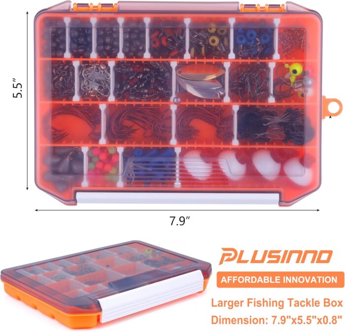 PLUSINNO Fishing Lures Baits Tackle Including Crankbaits, Spinnerbaits, Plastic Worms, Jigs, Topwater Lures, Tackle Box and More Fishing Gear Lures Kit Set, 102/302Pcs Fishing Lure Tackle - Image 3