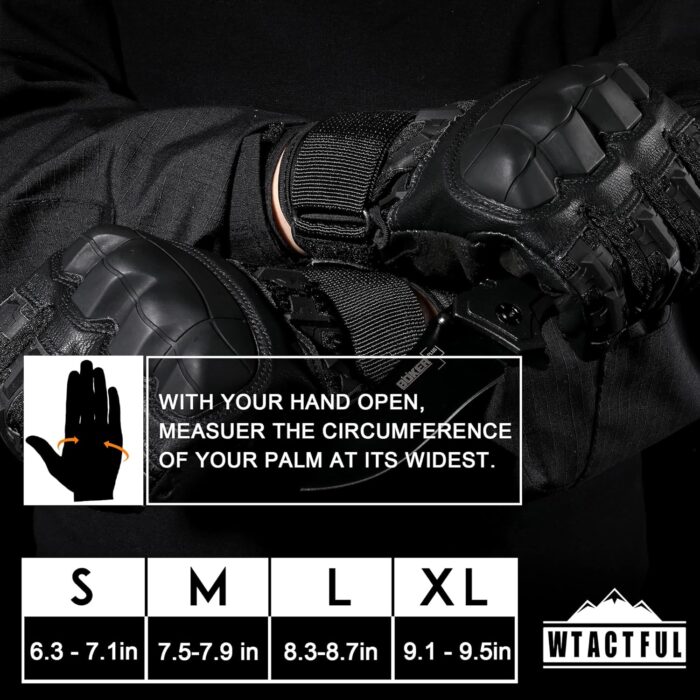 WTACTFUL Rubber Guard Tactical Gloves for Men Touchscreen Airsoft Motorcycle Hunting Outdoor - Image 6