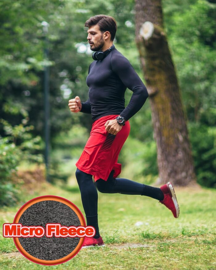 DRSKIN Men's Thermal Compression Shirts or Set Fleece Lined Base Layers Underwear Top & Bottom Sports Athletic Workout Winter - Image 6