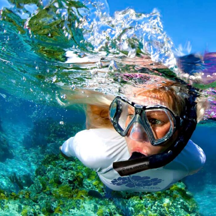 U.S. Divers Icon Mask + Airent Snorkel Set. Easily Adjustable Snorkeling Set for Adults (One Size Fits Most) - Image 2