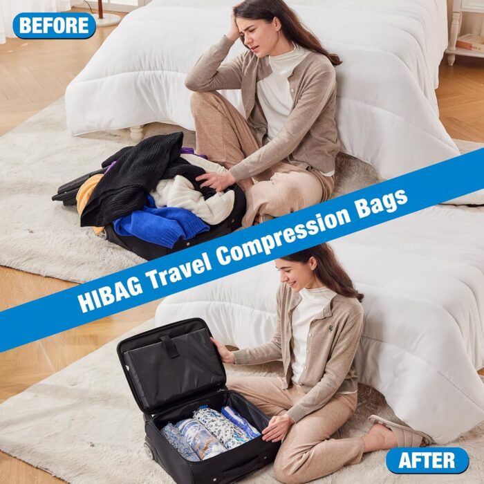 12 Compression Bags for Travel Essentials, Vacuum Packing Space Saver Bags for Cruise Accessories (12-Travel) - Image 3