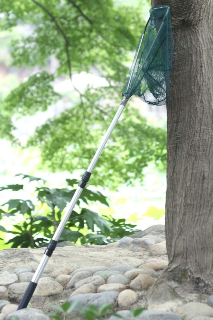 RESTCLOUD Fishing Landing Net with Telescoping Pole Handle, Fishing net Freshwater for Kids Men Women, Extend to 40-63 Inches - Image 4
