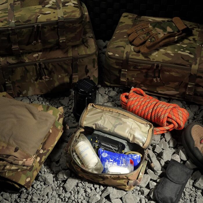 PETAC GEAR 4 PCS Tactical Modular Packing Cubes with Waterproof Material, Large Capacity Storage Bag, Easy Clean Outdoor Travel Organize Storage Pouches Bags (MC) - Image 8