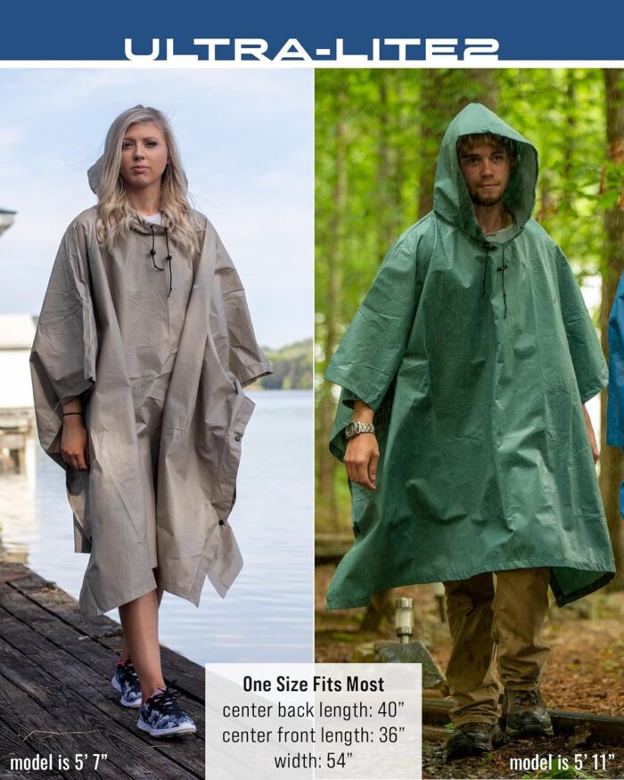 FROGG TOGGS Ultra-lite2 Waterproof, Breathable Rain Poncho, Adult and Youth Sizes - Image 6