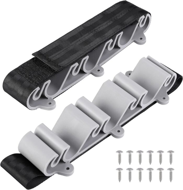 RunNico 2 pack Boating Vertical Fishing Rod Holders,Fishing Rod Holder,Boating Vertical Fishing Rod Rack for Storage,Fishing Pole Strap for Boat Deck