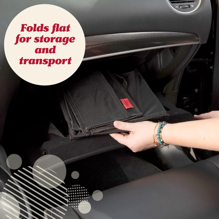Lusso Gear Car Seat Organizer with Cup Holders for Front, Back, Passenger Seats, Truck and Van, 9 Auto Storage Compartments for Travel Organization of Trunk, Seats, Mobile Office (Gray) - Image 8