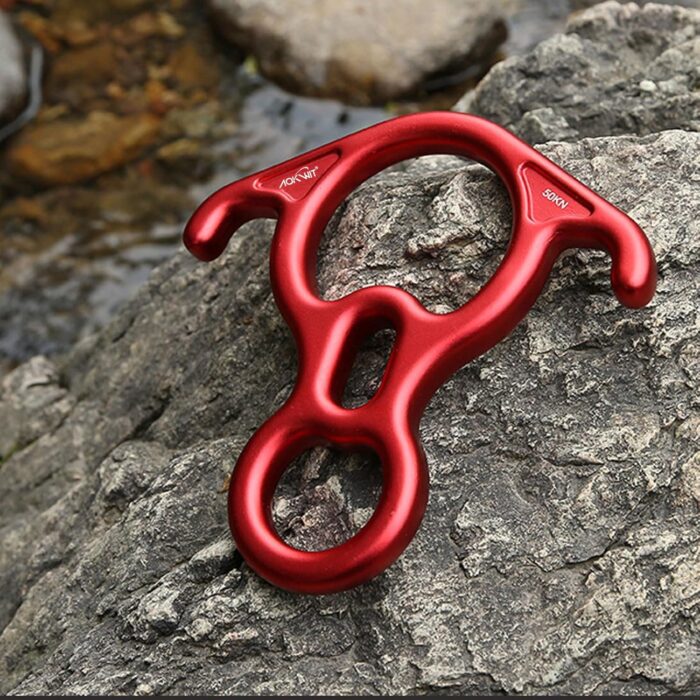 50KN Rescue Figure, 8 Descender Large Bent-Ear Belaying and Rappelling Gear Belay Device Climbing for Rock Climbing Peak Rescue 7075 Aluminum Alloy - Image 14