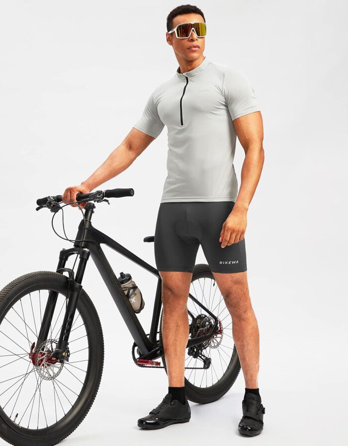 Men's 4D Padded Bike Shorts Cycling Underwear Biking Bicycle Padding Shorts for Men Side Pockets - Image 6