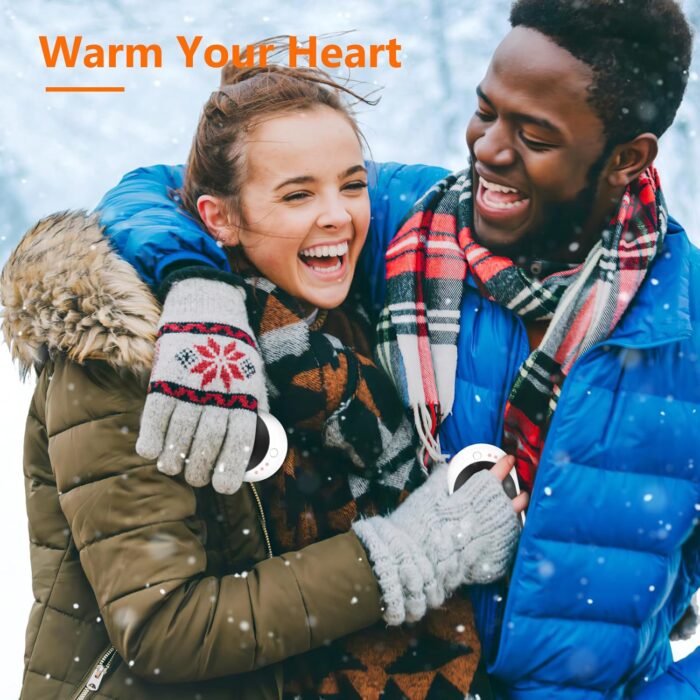 BESKAR Rechargeable Hand Warmer, 5200mAh Electric Hand Heater, Double-Sided Heating, USB Quick Charge, Portable Pocket Hand Warmer for Outdoor, Golf, Raynauds - Winter Gift - Image 7
