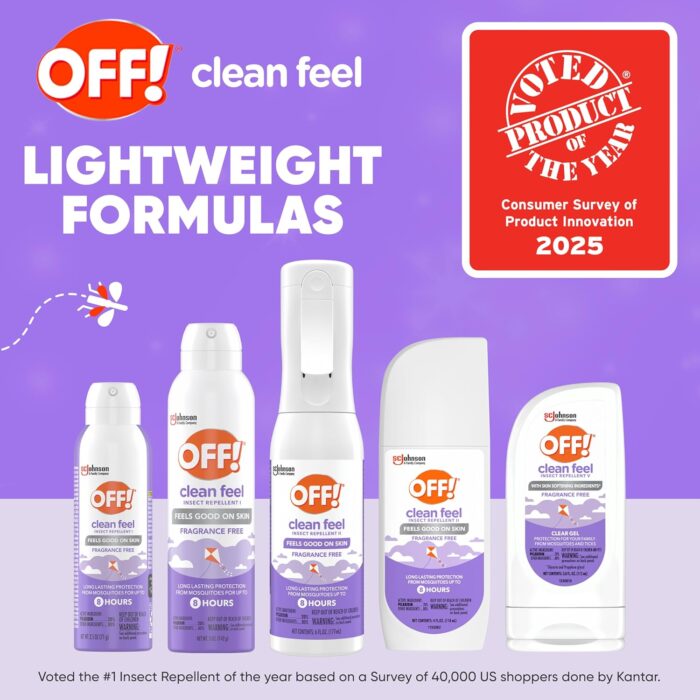 OFF! Clean Feel Insect Repellent Aerosol with 20% Picaridin, Bug Spray with Long Lasting Protection from Mosquitoes, Feels Good on Skin, 5 oz - Image 10