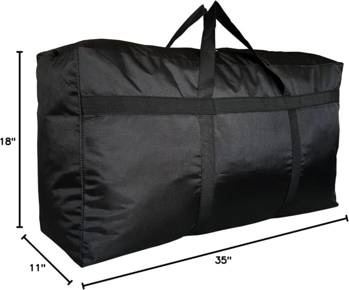 Extra Large Storage Duffle Bag with Zippers and Handles, Big Foldable Duffle Bag for Travel - Image 9