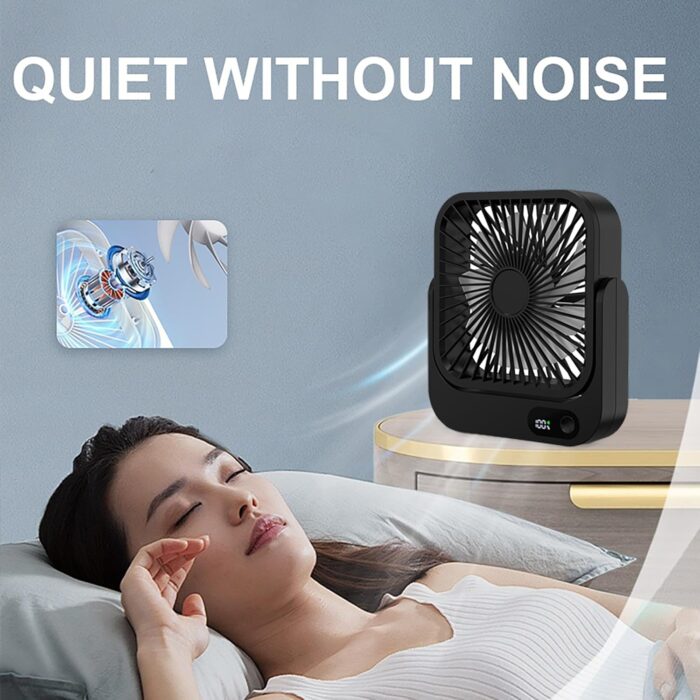 Magnetic Cruise Ship Approved Fan, 5000mAh Battery Operated Portable Fan with 5 Speeds, Magnetically Sticks on Cabin Ceilings and Walls, Cruise Essentials 2025 - Black - Image 7