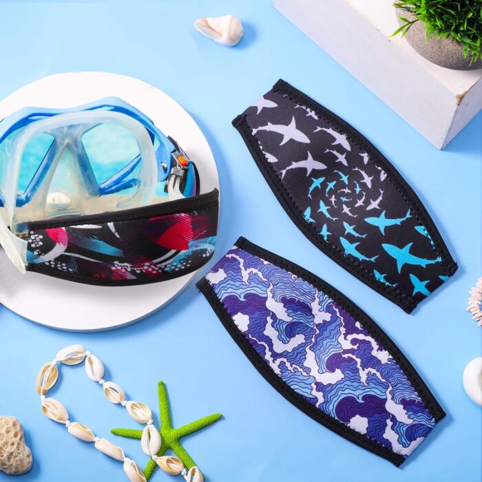 Skylety 3 Pieces Mask Strap Cover Dive Strap Cover Scuba Comfortable and Non Slip Diving Wrapping Strap for Dive and Snorkel Masks Water Sports - Image 7
