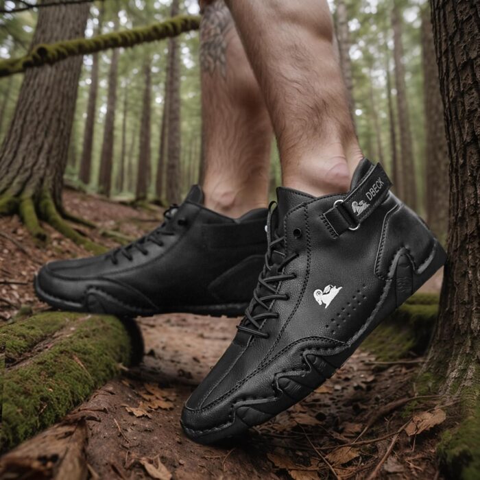 Explorer Waterproof Lightweight Mens Outdoor Shoes for Hiking Italian Handmade Suede High Top Boots Non-Slip Barefoot Ankle Boots - Image 3