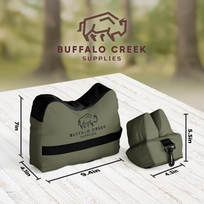All Weather Durable Front and Rear Shooting Rest Bags, Rifle Rest Sand Bag for Bench Rest Shooting, Hunting, Target & Competitive Sports Shooting-Unfilled - Image 6