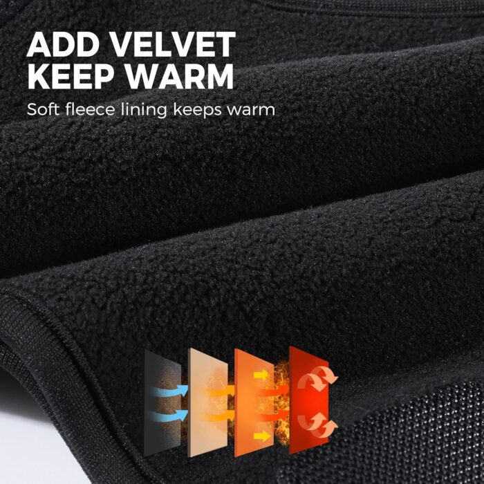 WTACTFUL Balaclava Cold Weather Half Face Mask for Men Women Windproof Warm Thermal Breathable for Skiing Snowboarding Motorcycle Cycling Hiking Winter Outdoor Sports 2pcs-Black #1 - Image 7