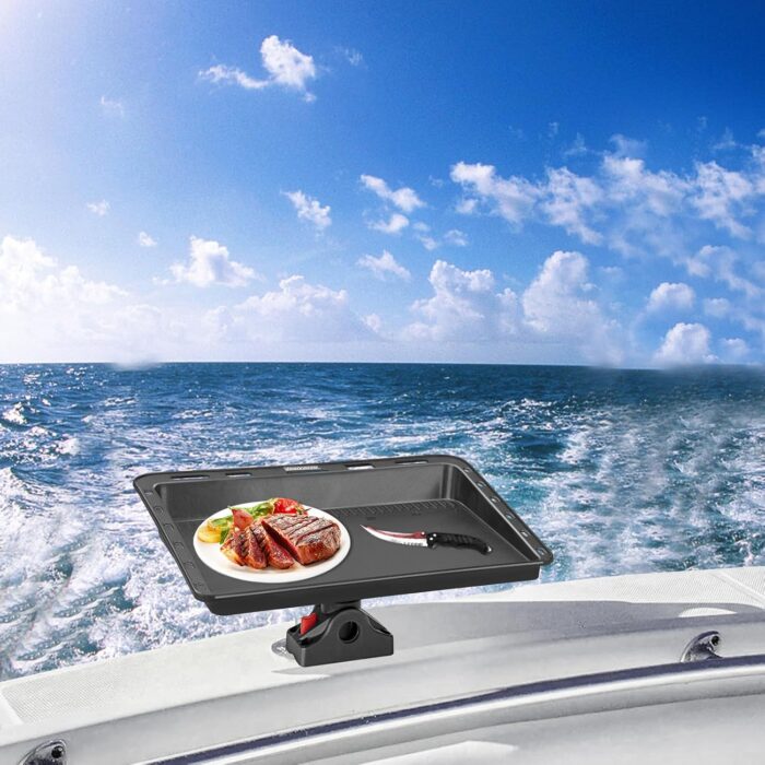 QualyQualy Boat Cutting Board Bait Cutting Table for Boat, Fish Cleanning Station with Side Deck Mount, Fishing Fillet Table with Plier Storage and Knife Slot, UV-Resistant Engineered Nylon - Image 8