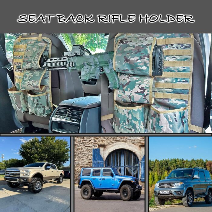 Truck Gun Racks Molle Seat Back Organizer for Vehicle Pickup SUV Car Gun Holder & Tactical Gears Hunting Rifle Storage - Image 6