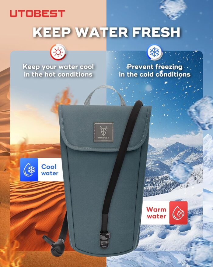 UTOBEST Insulated Insulation Bag, Fits 2L&3L Hydration Water Bladders, Lightweight & Water Resistant, Bladder is NOT Included - Image 3
