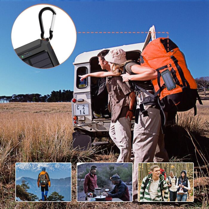 Solar Charger, 38800mAh Portable Type-C Solar Power Bank for All Cellphones, Waterproof Battery Pack, Outdoor External Backup Power Charger Three Outputs/LED Flashlights, Perfect for Camping Travel - Image 8