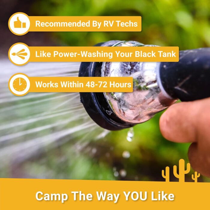 Unique Clean-It RV Black Tank Deep Cleaner Liquid - Effectively Resets Dirty RV Black Tanks - Eliminates Odors and Waste (32 oz) - Image 5