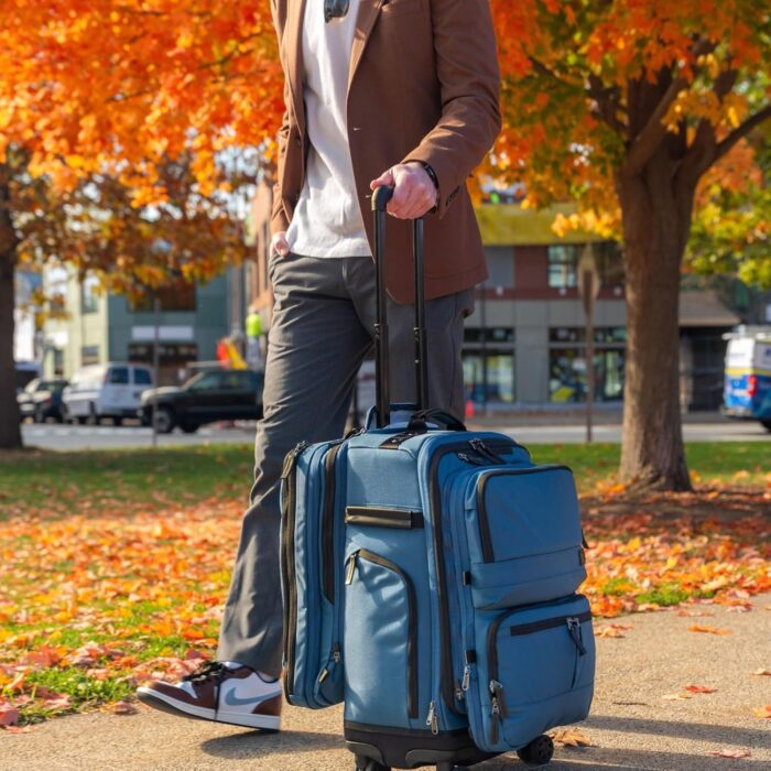 Trilogy Modular System I Modular 4-wheel spinner carry-on, with two zip-off bags! All 3 are Expandable! You get 3 bags in 1! Mix and match; take apart to fit crowded airplane spaces (Blue) - Image 6