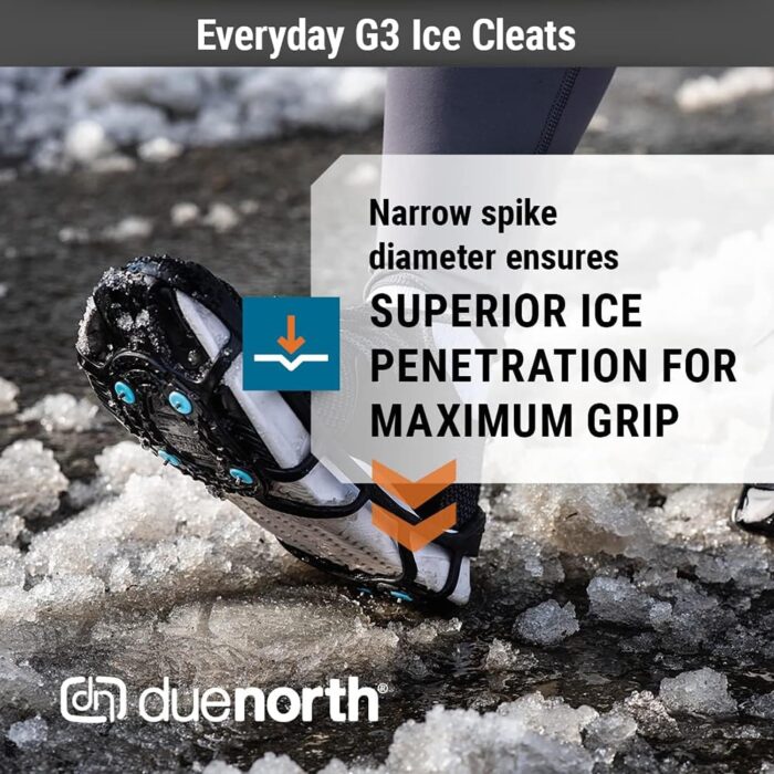 Due North Everyday G3 Ice Cleats for Shoes & Boots - Traction Spikes for Men & Women to Improve Grip on Snow & Ice - Image 5