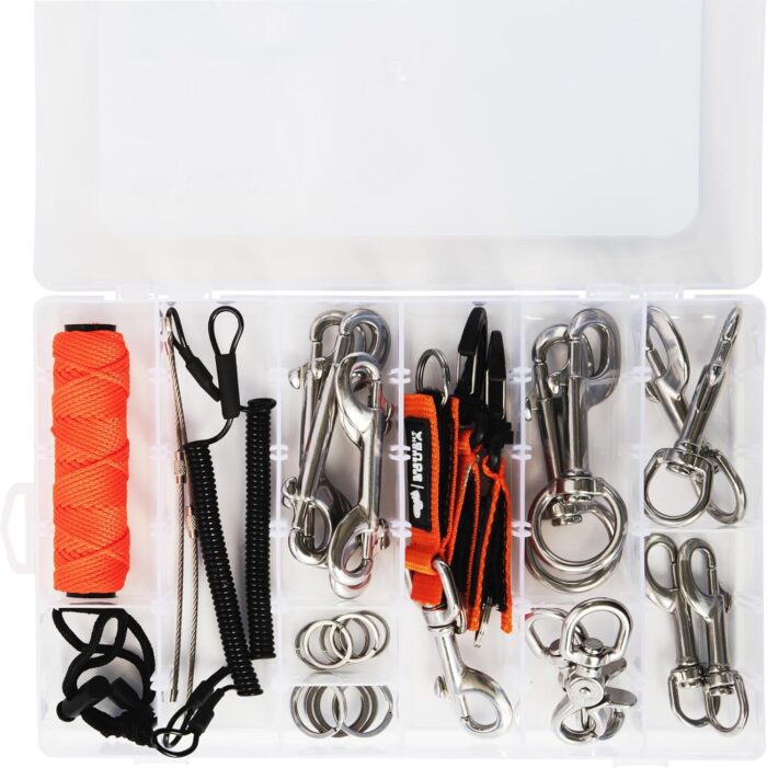 Ultimate Clip Kit - 32 Piece Premium Scuba Diving Clips Set 316 Marine Grade Stainless Steel | Versatile Gear Attachment Solutions | Ideal Gift for Scuba Divers - Image 2