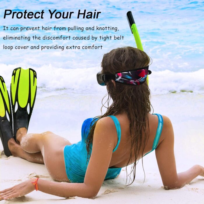Skylety 3 Pieces Mask Strap Cover Dive Strap Cover Scuba Comfortable and Non Slip Diving Wrapping Strap for Dive and Snorkel Masks Water Sports - Image 5