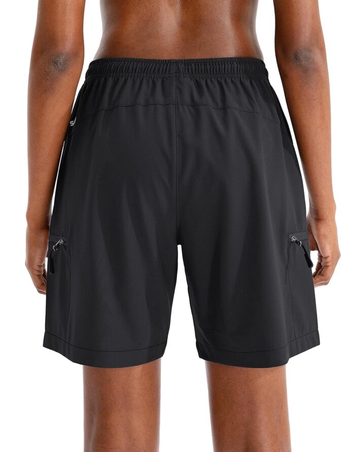 SANTINY Women's 5''/ 7''/9'' Hiking Cargo Shorts Quick Dry Lightweight Summer Shorts for Women Athletic Golf Zipper Pockets - Image 3