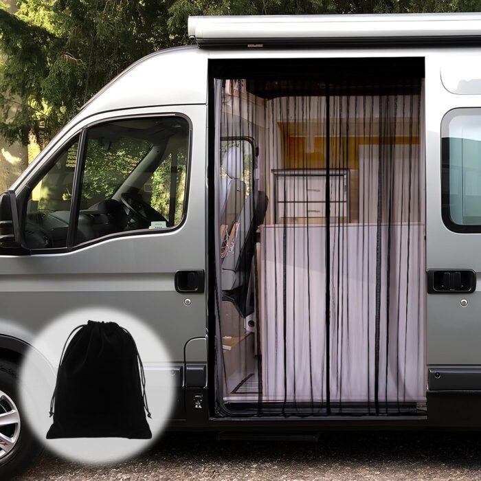 XCBYT Van Bug Screen Van Life Essentials Universal Size Car Window Covers with Magnetic Closure Car Window Screen for Mid/High Mercedes Sprinter and Other Camping Caravan Sliding Doors (Large)