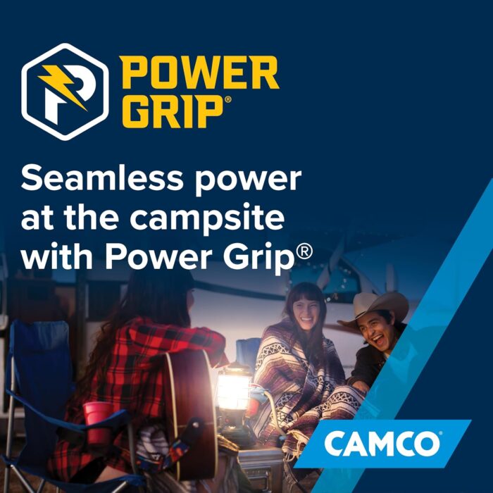 Camco PowerGrip Camper/RV Adapter - Features a 15-Amp Male (NEMA 5-15P) & 30-Amp Female (NEMA TT-30R) Connection - Rated for 125V/1875W (55223) - Image 7