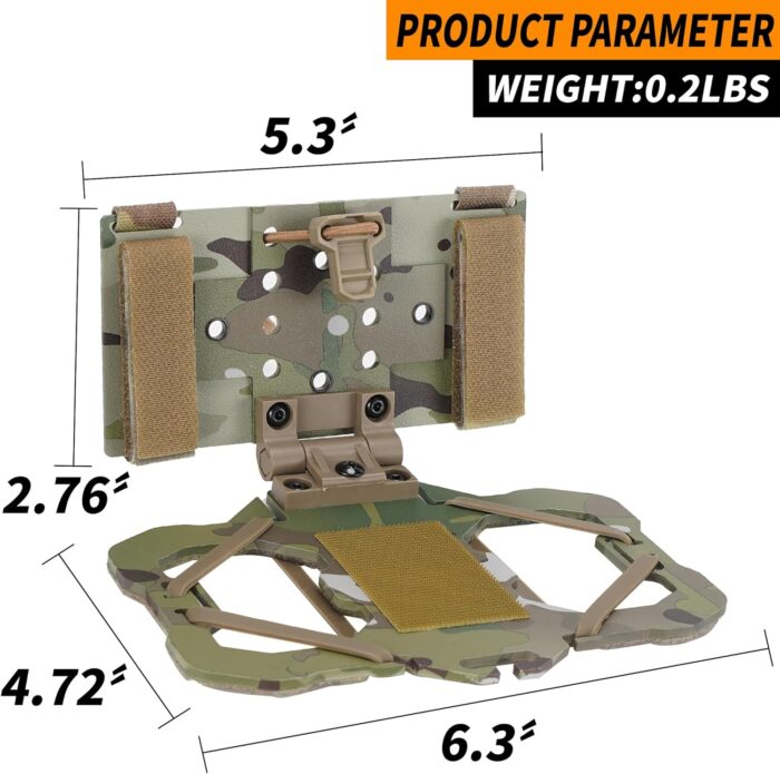 Tactical MOLLE Phone Holder for Plate Carrier Accessories - Fits 4.7"-6.4" Smartphones - Secure Chest Mount for Hunting & Tactical Gear, Camera-Compatible Design - Image 2