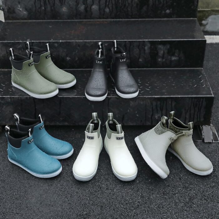 Mens Deck Boots, Saltwater Fishing Booties Rubber Waterproof Ankle Rain Boots, High-performance Footwear Chelsea Boots for Gardening Fishing Boating Camping Sailing - Image 8