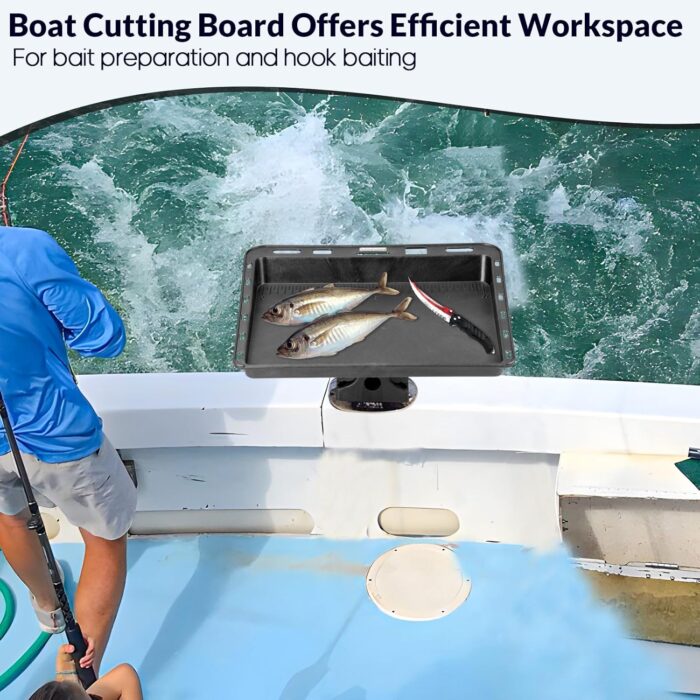 QualyQualy Boat Cutting Board Bait Cutting Table for Boat, Fish Cleanning Station with Side Deck Mount, Fishing Fillet Table with Plier Storage and Knife Slot, UV-Resistant Engineered Nylon - Image 9