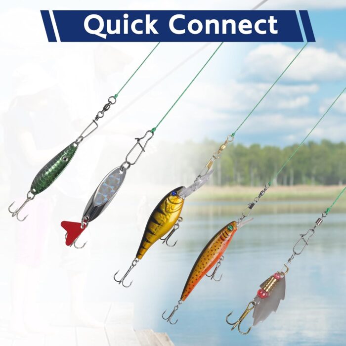 175pcs Fishing Swivels Snaps Kit - Ball Bearing Barrel Swivel 3 Way Swivels Fishing Tackle Line Connector Terminal Accessories Tackle Box for Lures Sinkers - Image 5