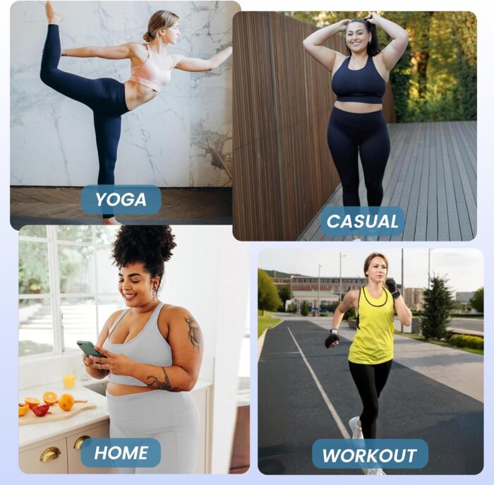 YOLIX Workout Leggings for Women - High Waisted Yoga Pants Tummy Control Compression for Running - Image 5