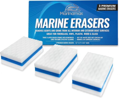 Boat Eraser Boat Cleaner 3-Pack | Marine Eraser for Scuffs, Dirt, Salt & Grime | Non-Toxic - Just Add Water
