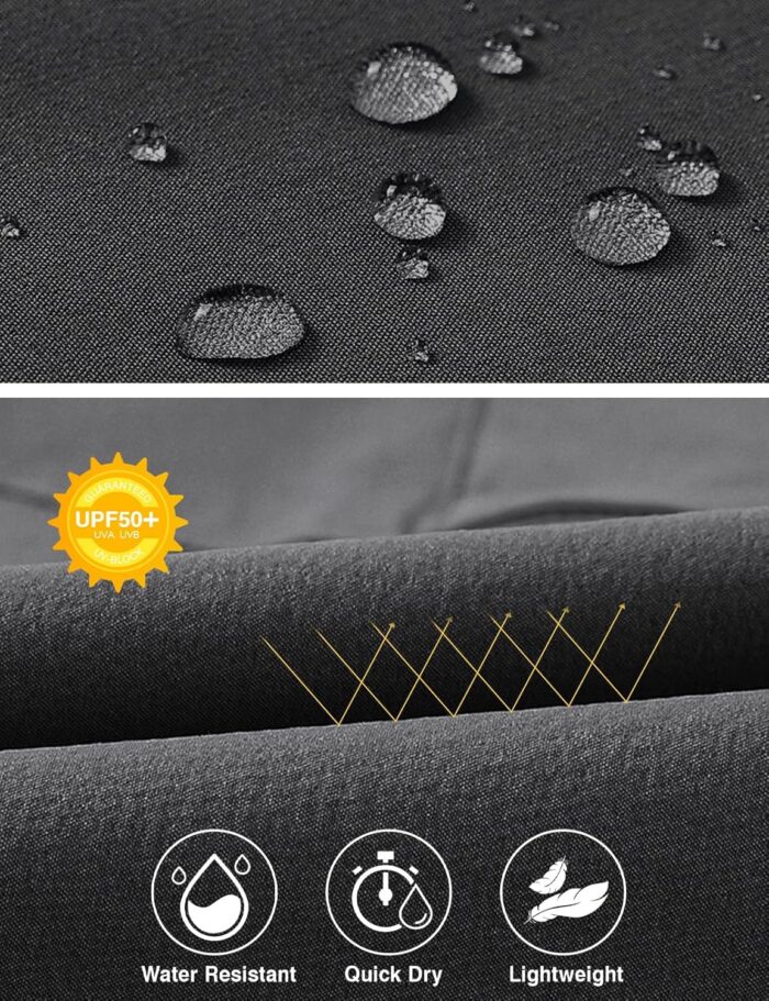 TBMPOY Men's Hiking Pants Lightweight 6 Cargo Pockets Quick Dry Water Resistant Outdoor Travel Work Fishing - Image 3