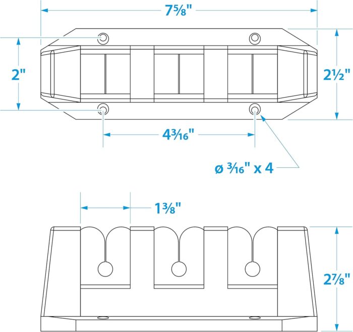 Seachoice 3-Rod Storage Holder, Black, ABS Plastic - Image 5